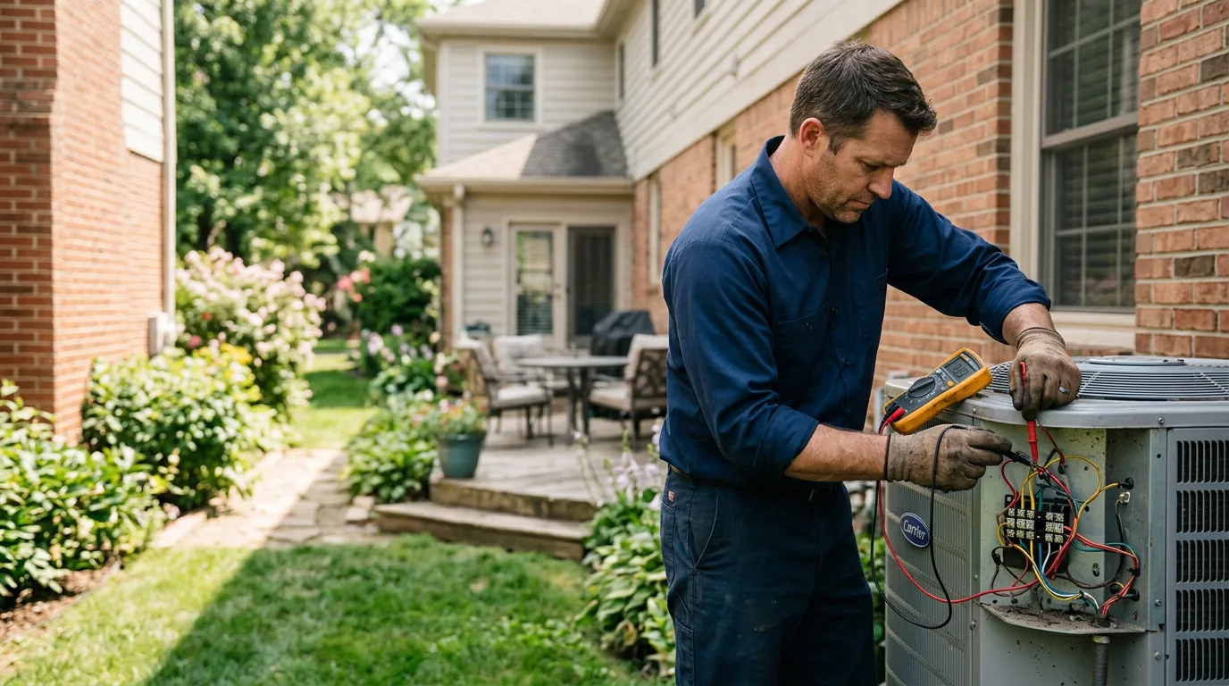 HVAC technician working near Brighton, IA